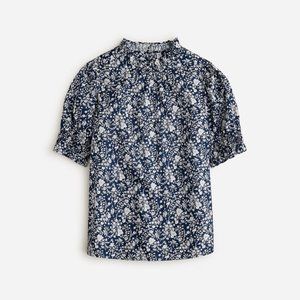 NWT J.Crew Smocked puff-sleeve top in Liberty® Summer Blooms fabric NEW s. XL